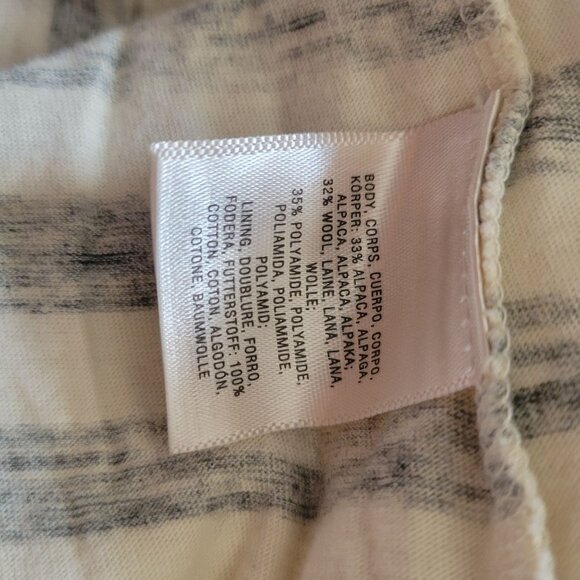 Anthropologie Moth Womens Striped Cowl Neck Sweater S Wool & Polyamide Blend Whi - Picture 6 of 7